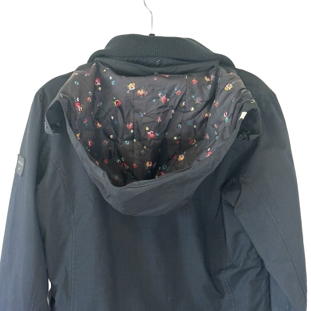 Roxy Black Hooded Coat Jacket Slim Fit Winter Sport Size Medium - Picture 9 of 14